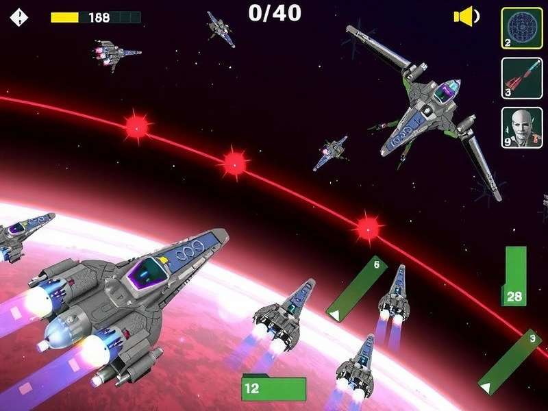 Intense space battle in Galactic Warfare Nova Galactic Warfare Nova gameplay screenshot
